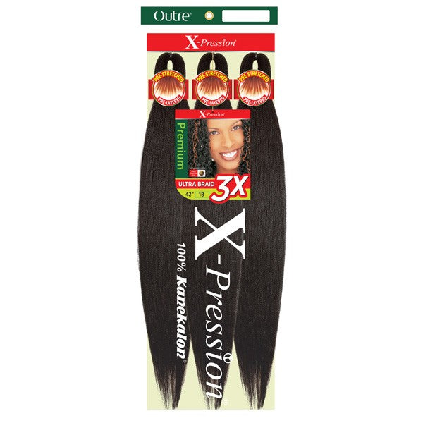 3x X-pression Pre Stretched/Pulled Hair Extension - 3 Pack!! Best Value
