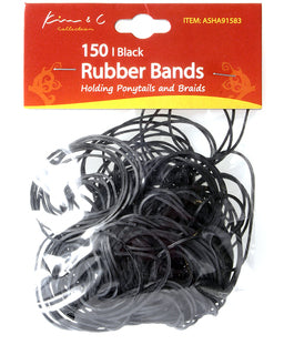 AMUU Rubber Bands1200pcs black small Rubber Band Mini Soft Elastic Bands  for Braids Diameter 16mm rubber bands for Office Supplies School Home